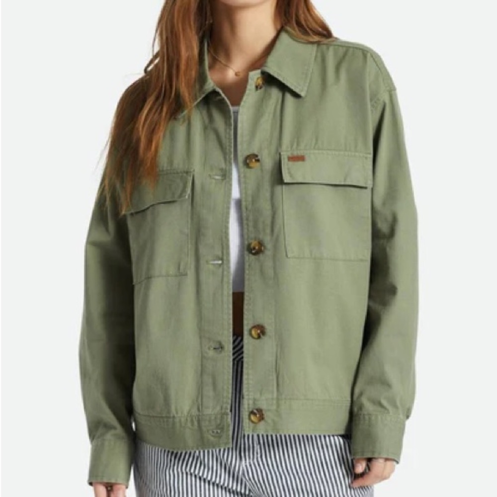 Brixton Green Trucker Jacket Size L